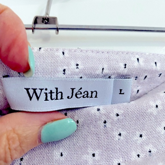 WITH JEAN SET top and skirt linen size L - Picture 2 of 5